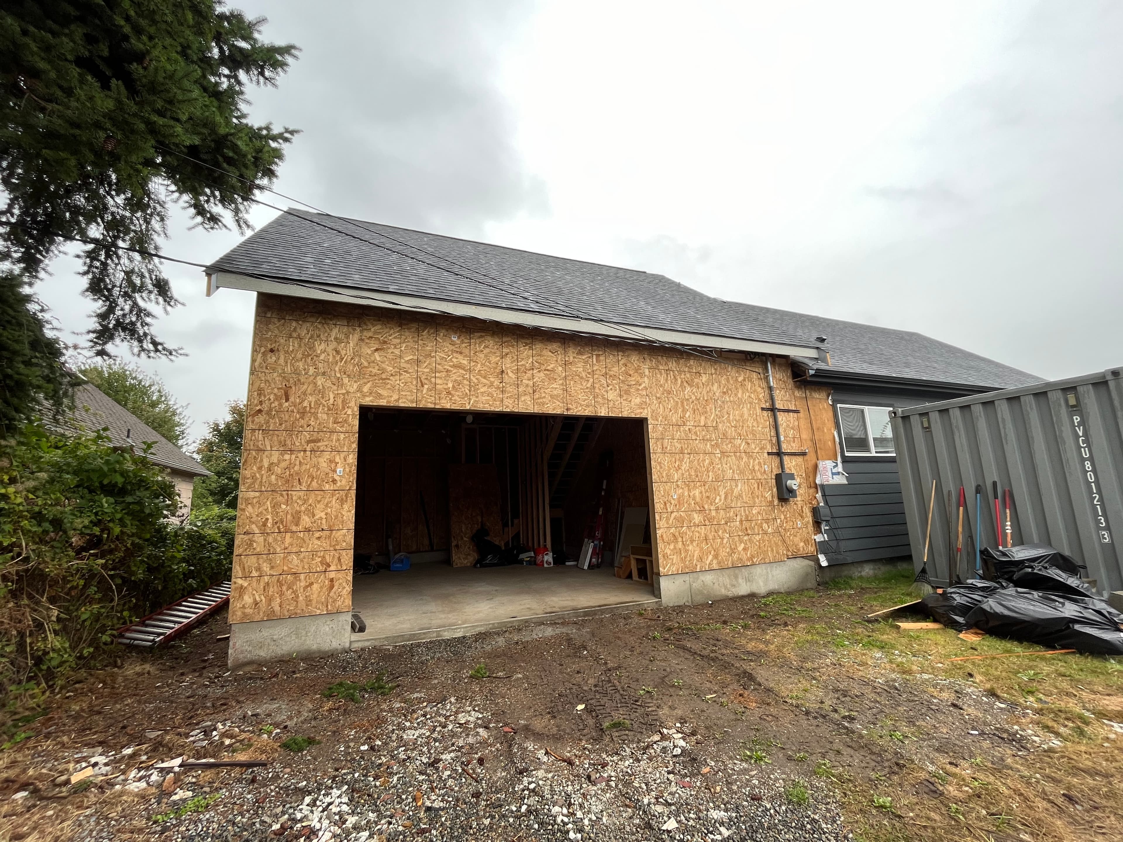 Garage Addition architectural drafting project by A.R.Bergman Drafting in Tacoma, WA